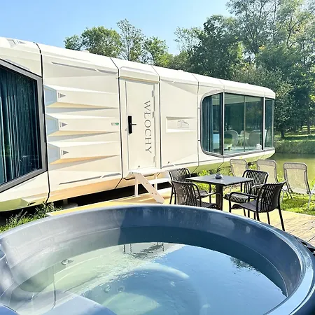 Palac Wieniawskich - Luksusowe, Caloroczne Glampingowe Nad Jeziorem, Prywatna Balia, Park 10ha بيت خشبي *